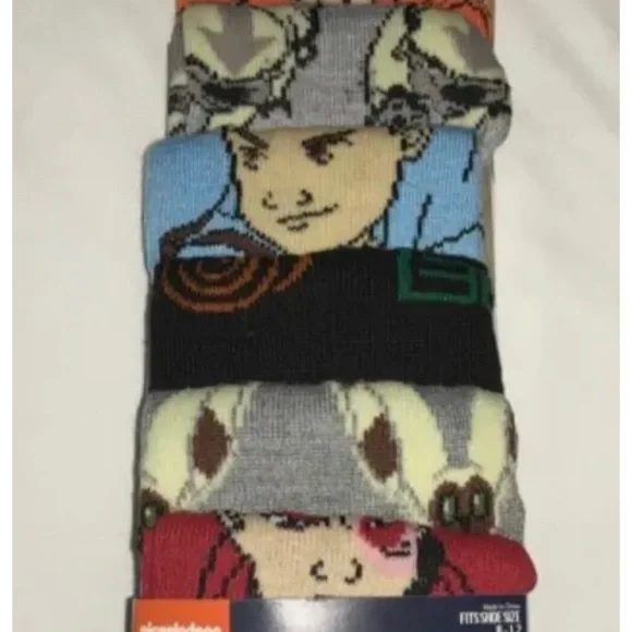Avatar The Last Airbender Casual Crew Socks-6 Pairs - Picture 3 of 4